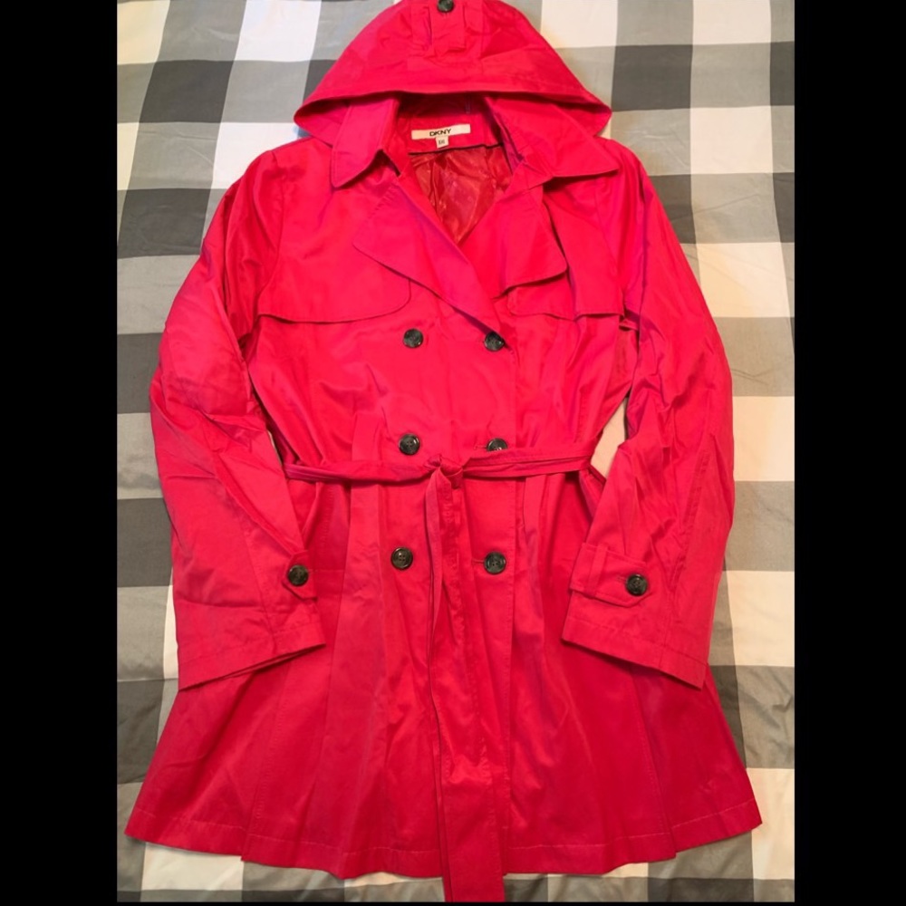 GORGEOUS pink DKNY trench coat